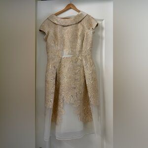 Teri Jon Cream Dress